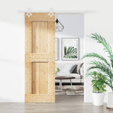 Sliding door and hardware kit 70x210 cm solid pine