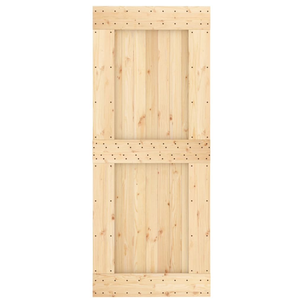 Sliding door and hardware kit 85x210 cm solid pine