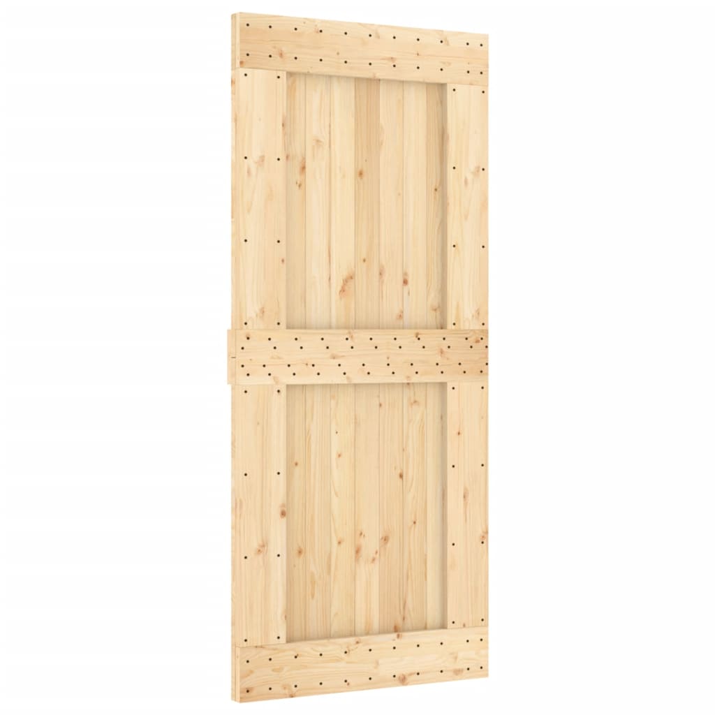 Sliding door and hardware kit 90x210 cm solid pine