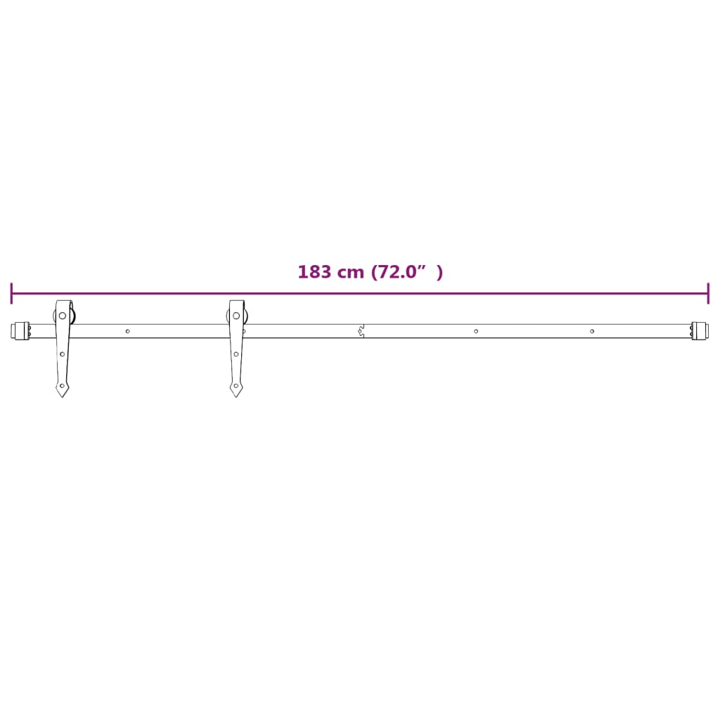 Porte coulissante et kit de quincaillerie 80x210 cm pin massif