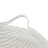 Panier à linge gris et blanc Ø55x36 cm coton