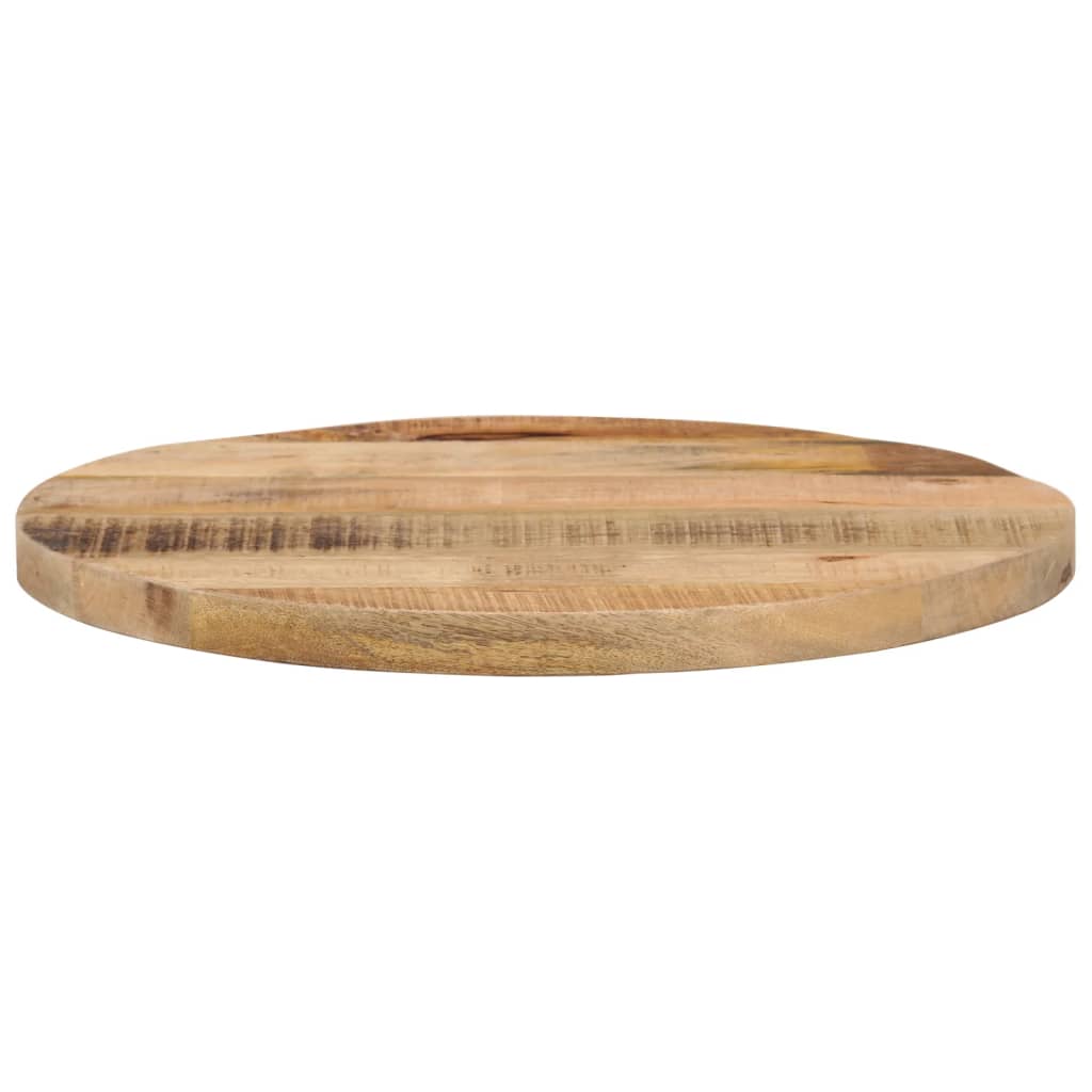 Table top Ø 40x1.5 cm round solid raw mango wood