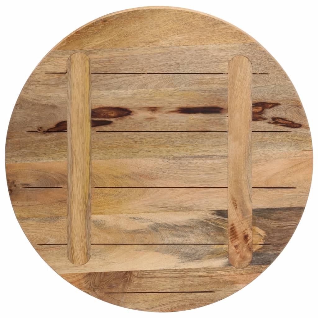 Table top Ø 40x1.5 cm round solid raw mango wood