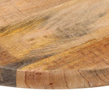 Table top Ø 40x2.5 cm round solid raw mango wood