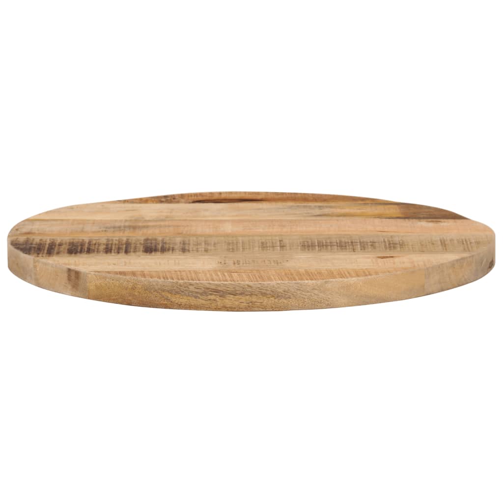 Dessus de table Ø 40x3,8 cm rond bois massif de manguier brut