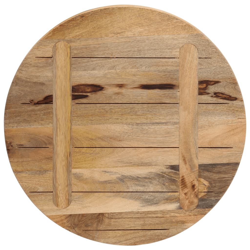 Dessus de table Ø 40x3,8 cm rond bois massif de manguier brut