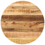 Table top Ø 70x1.5 cm round solid raw mango wood