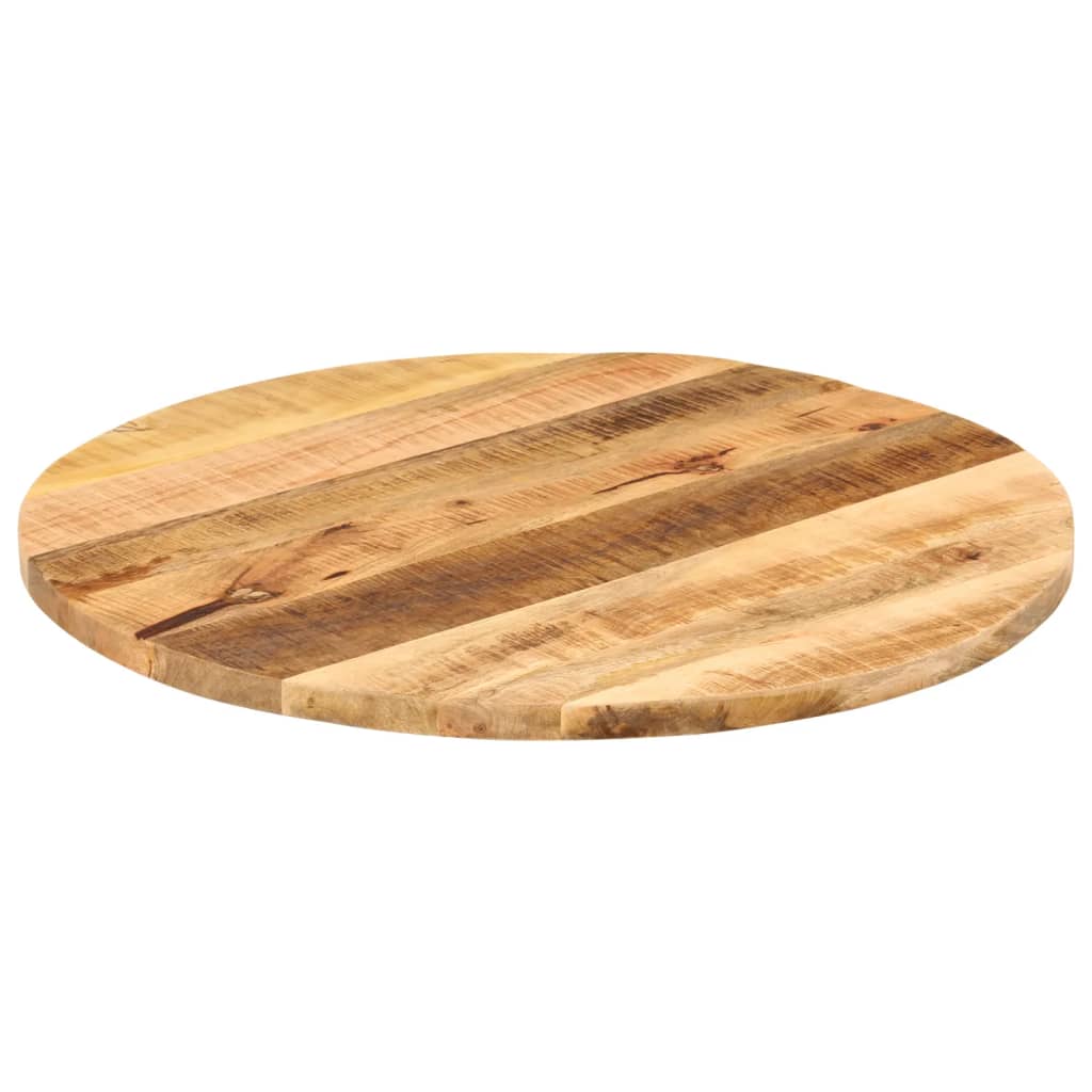 Table top Ø 70x1.5 cm round solid raw mango wood