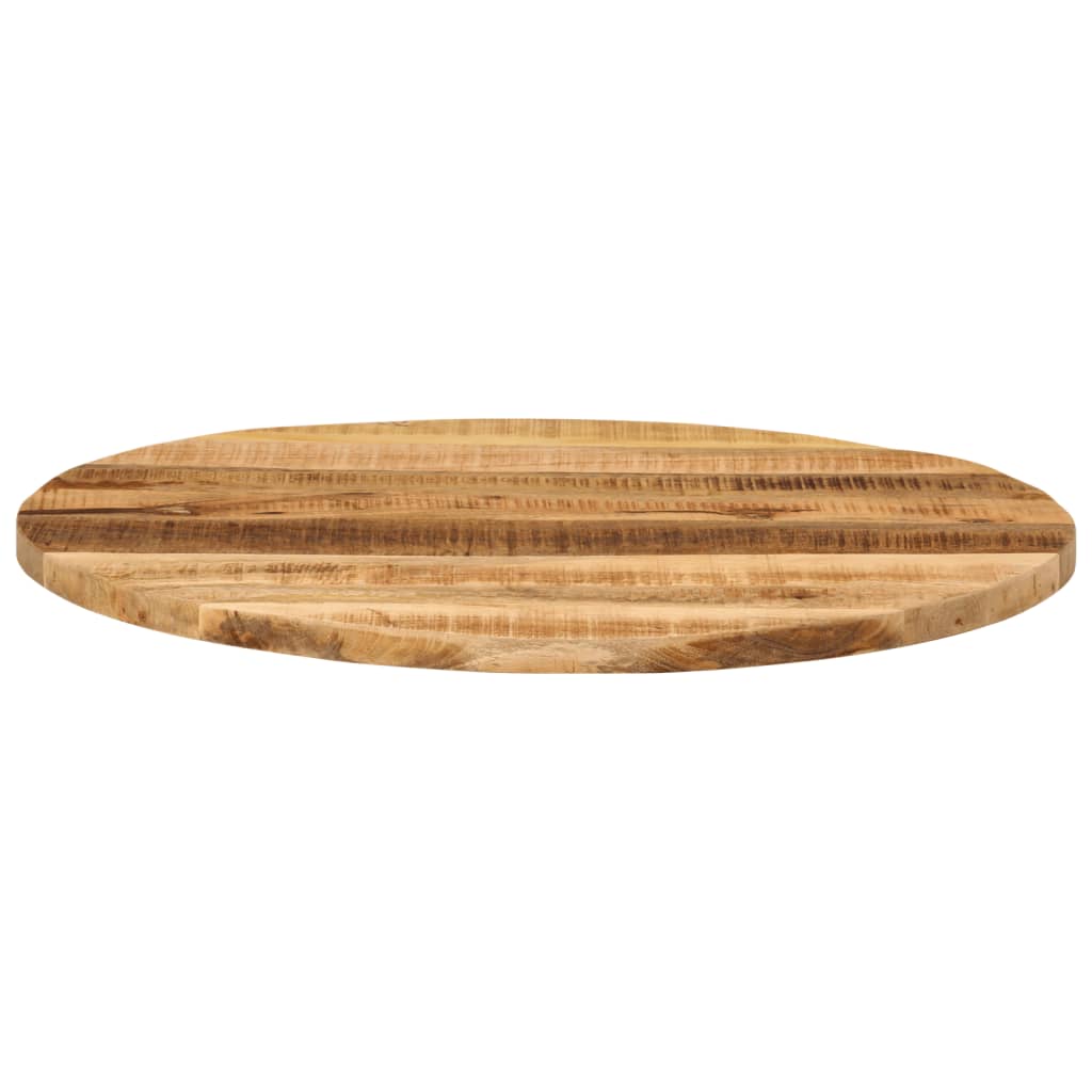 Table top Ø 70x1.5 cm round solid raw mango wood