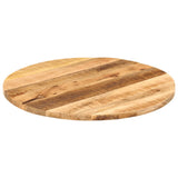 Table top Ø 70x3.8 cm round solid raw mango wood