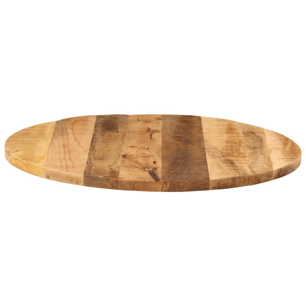 Table top Ø 70x3.8 cm round solid raw mango wood