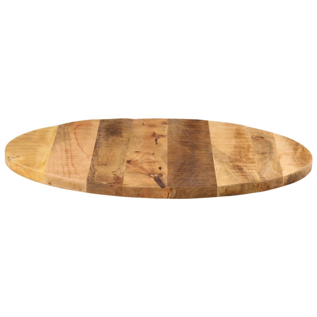 Table top Ø 80x2.5 cm round solid raw mango wood