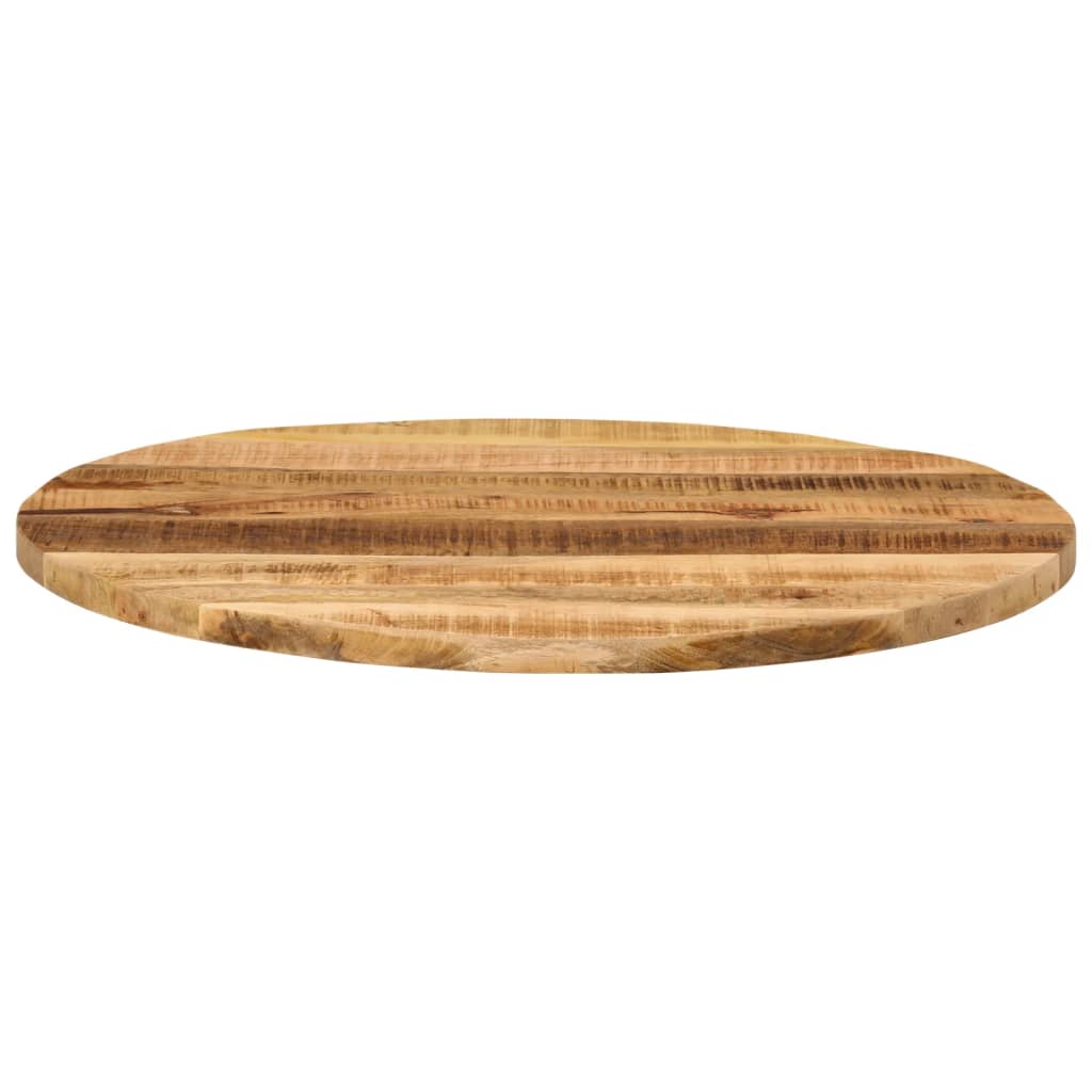 Table top Ø 80x3.8 cm round solid raw mango wood