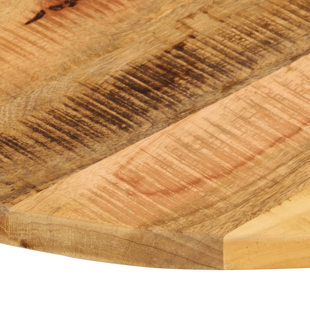 Table top Ø 90x3.8 cm round solid raw mango wood