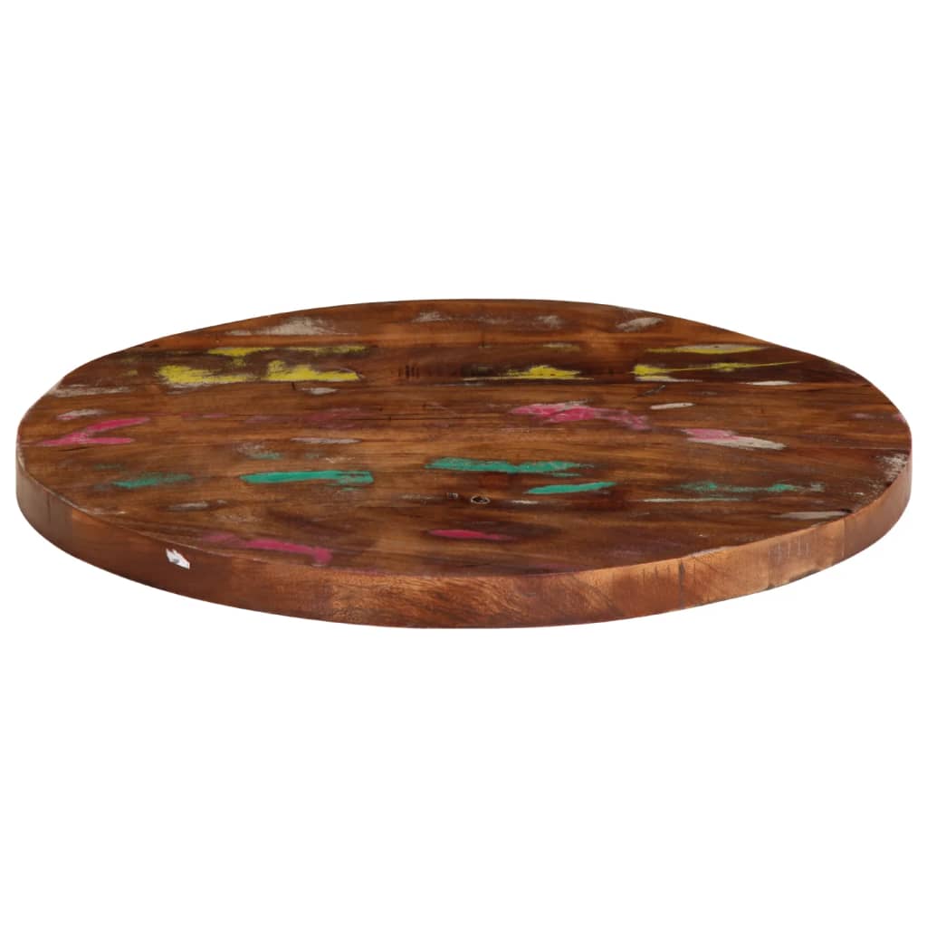 Dessus de table Ø 40x1,5 cm rond bois massif de récupération