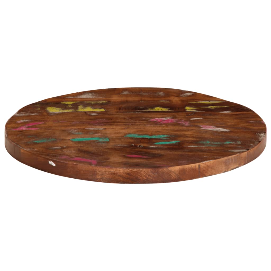 Table top Ø 50x1.5 cm round solid reclaimed wood