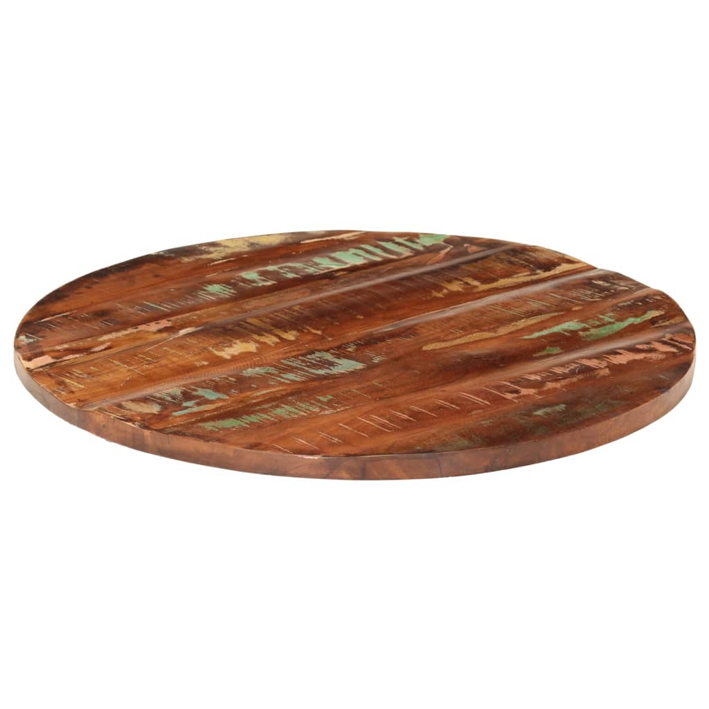 Table top Ø 70x1.5 cm round solid reclaimed wood