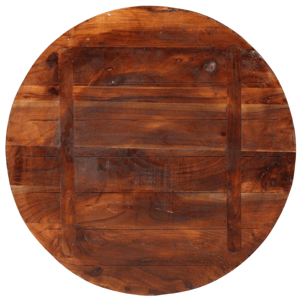 Table top Ø 70x1.5 cm round solid reclaimed wood