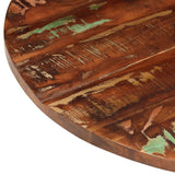 Table top Ø 70x1.5 cm round solid reclaimed wood