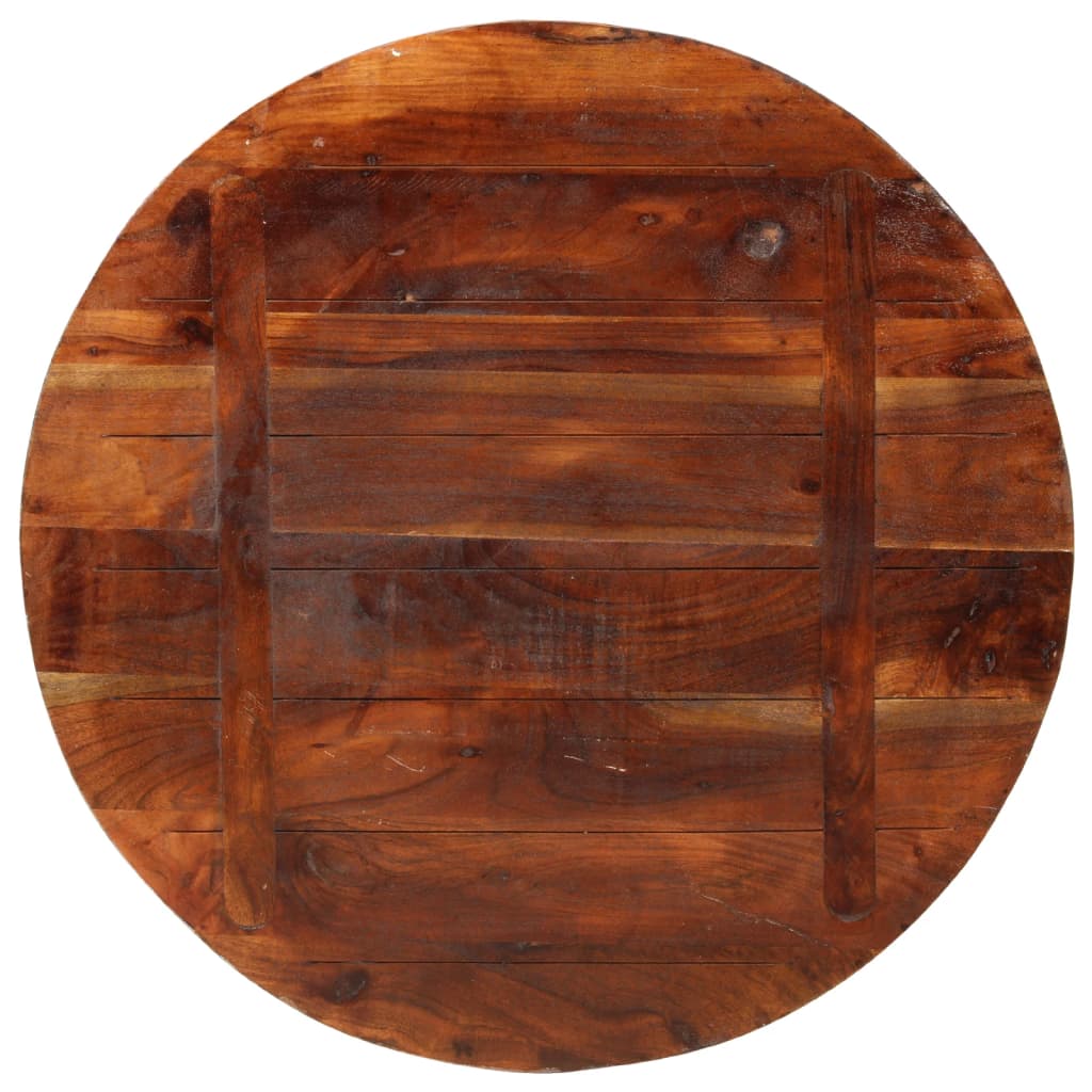 Table top Ø 70x2.5 cm round solid reclaimed wood