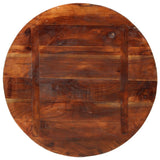 Table top Ø 70x3.8 cm round solid reclaimed wood