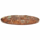 Table top Ø 90x3.8 cm round solid reclaimed wood