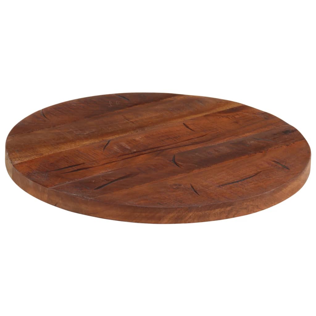 Table top Ø 40x3.8 cm round solid reclaimed wood