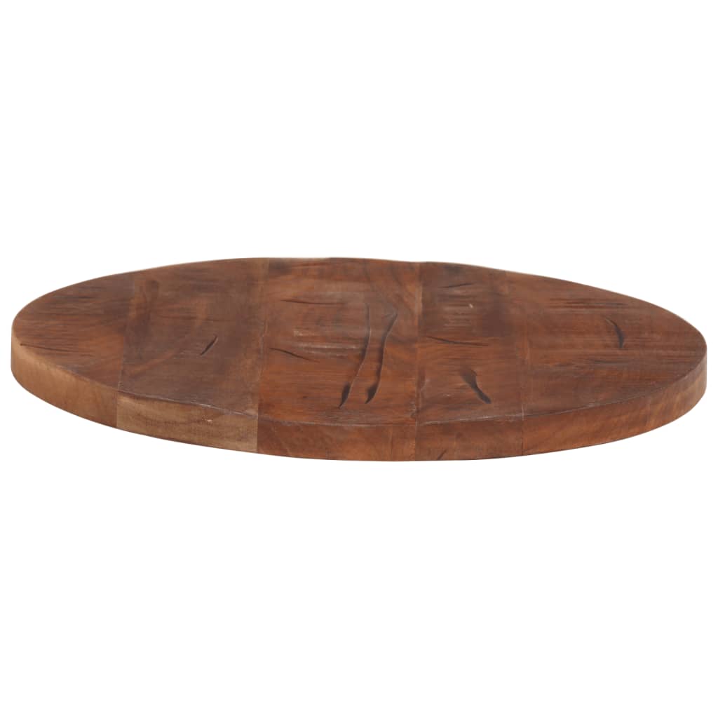 Table top Ø 40x3.8 cm round solid reclaimed wood