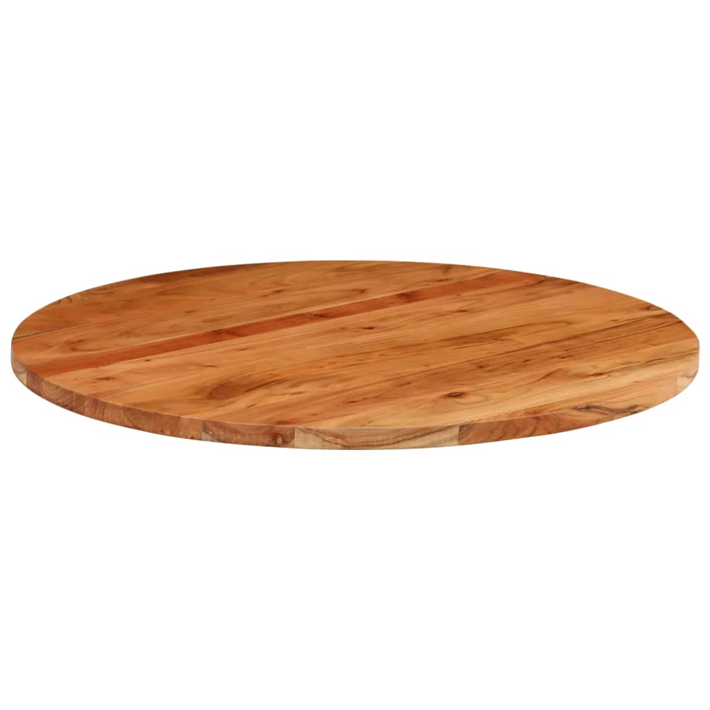 Table top Ø80x2.5 cm round solid acacia wood