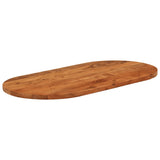 Table top 80x40x2.5 cm oval solid acacia wood