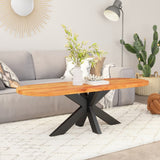 Table top 90x40x2.5 cm oval solid acacia wood