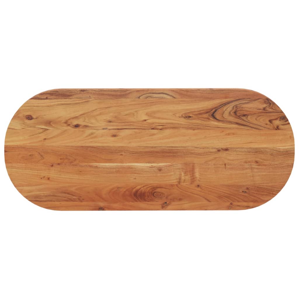 Table top 100x40x2.5 cm oval solid acacia wood