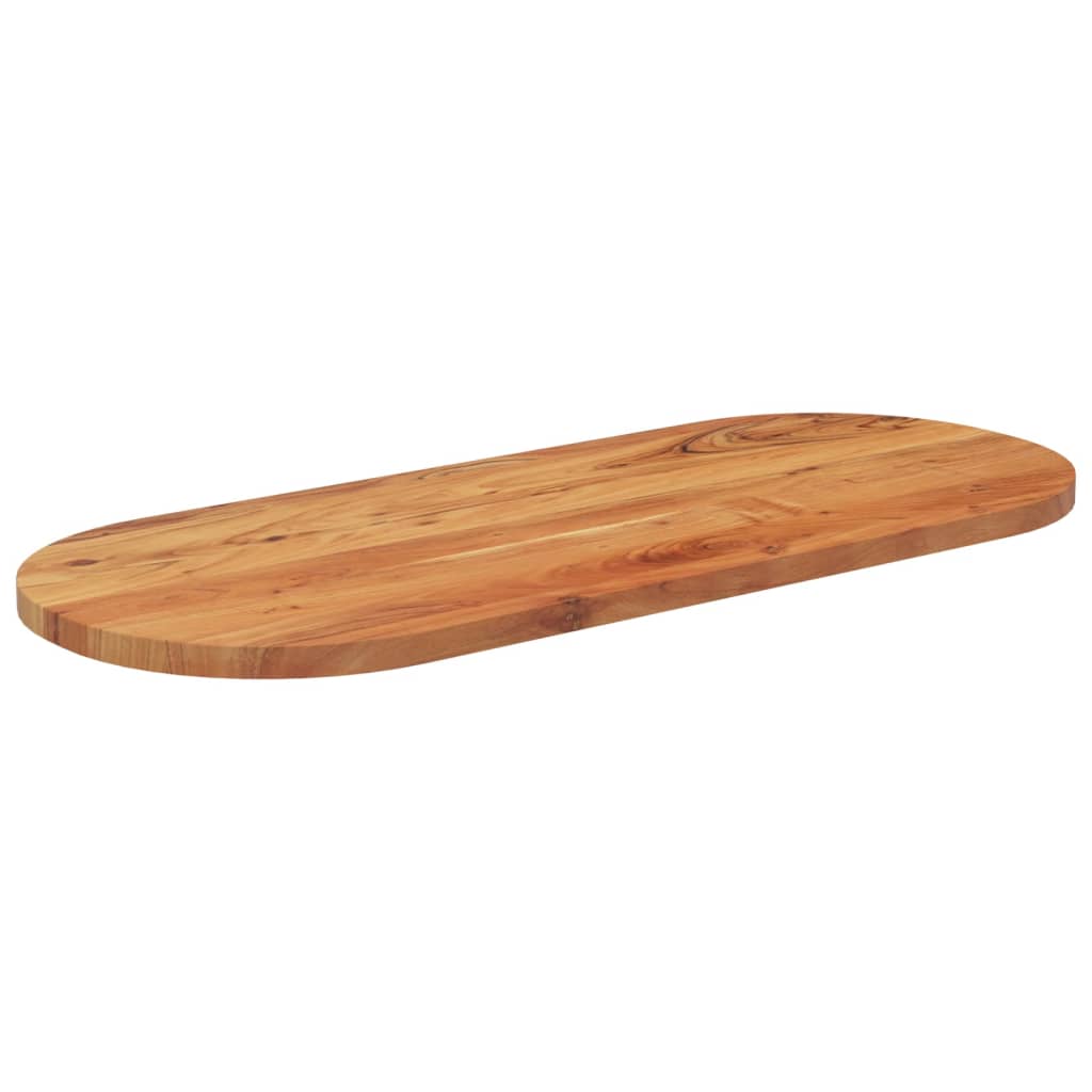 Table top 100x40x2.5 cm oval solid acacia wood