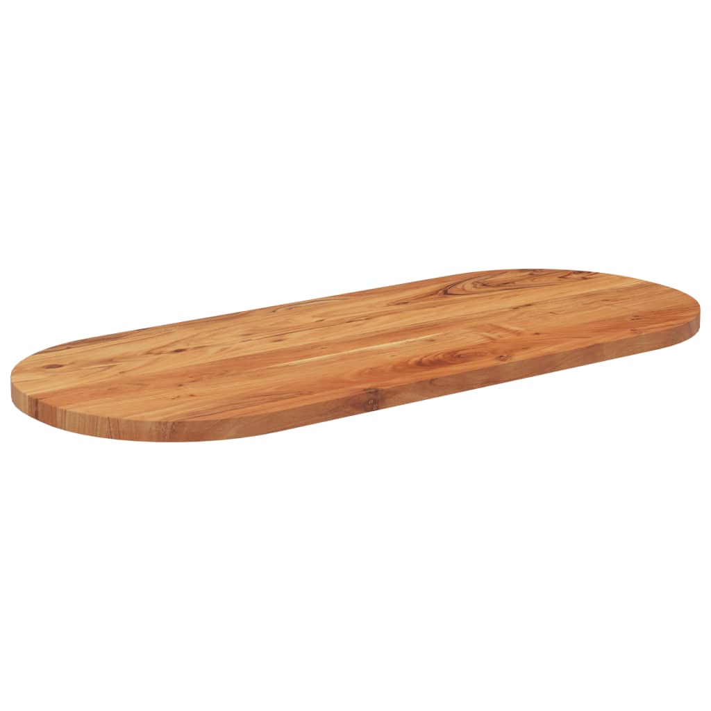 Table top 140x60x2.5 cm oval solid acacia wood