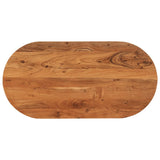 Table top 80x40x3.8 cm oval solid acacia wood