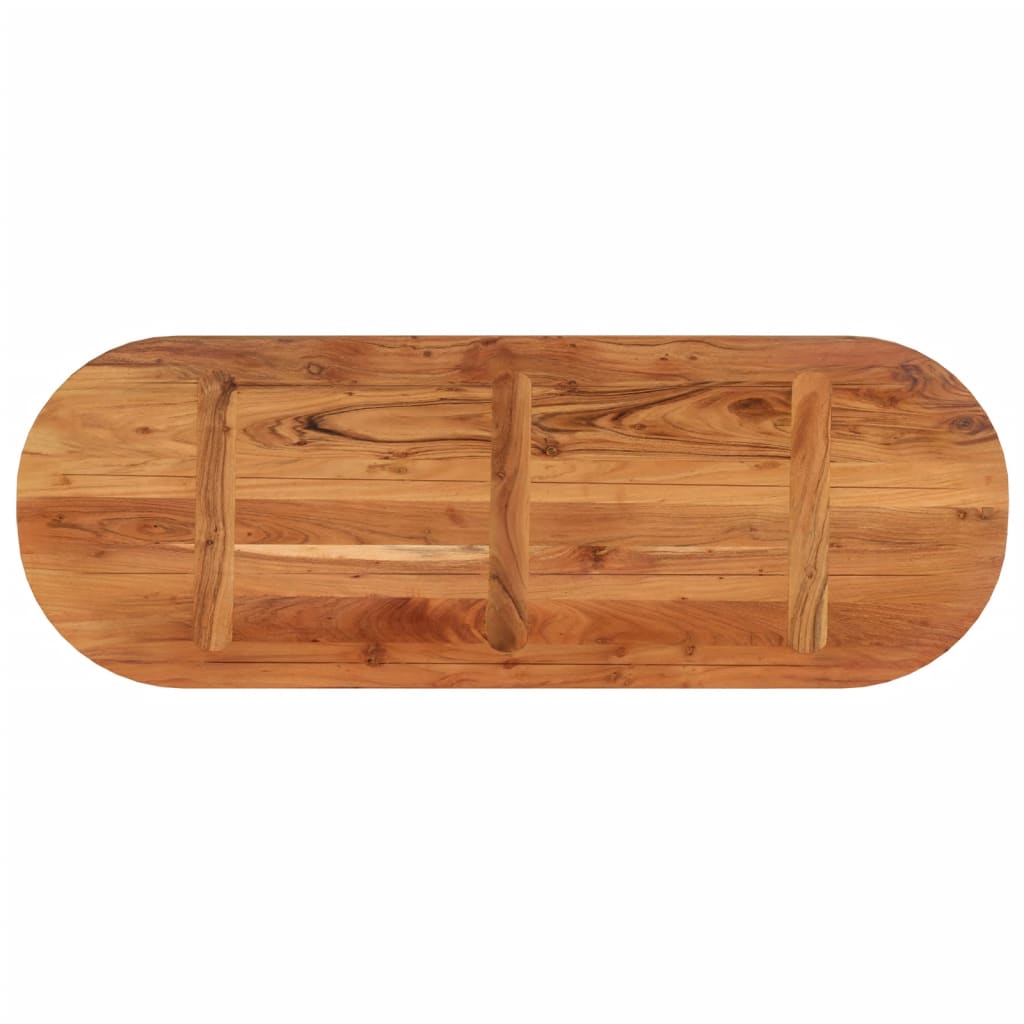 Table top 110x40x3.8 cm oval solid acacia wood