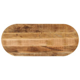 Table top 90x40x2.5 cm oval solid raw mango wood