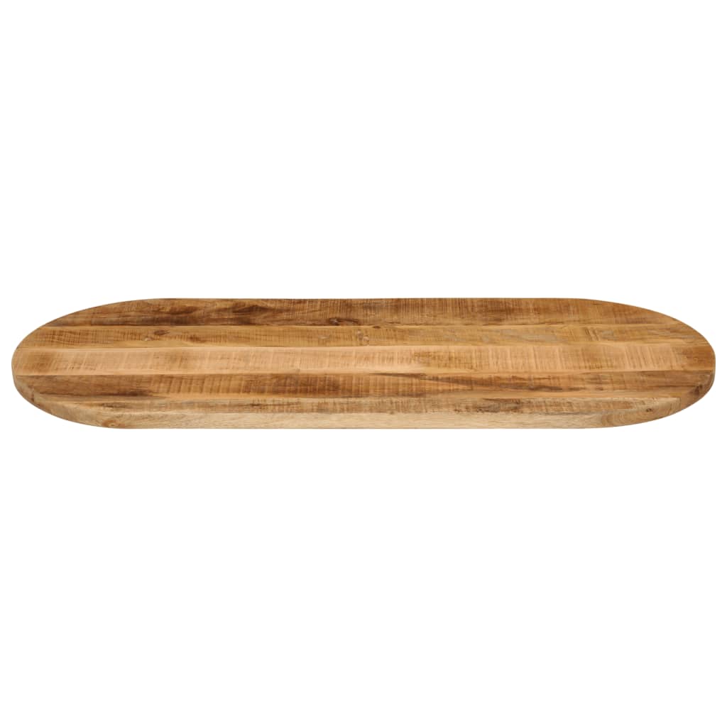 Table top 90x40x2.5 cm oval solid raw mango wood