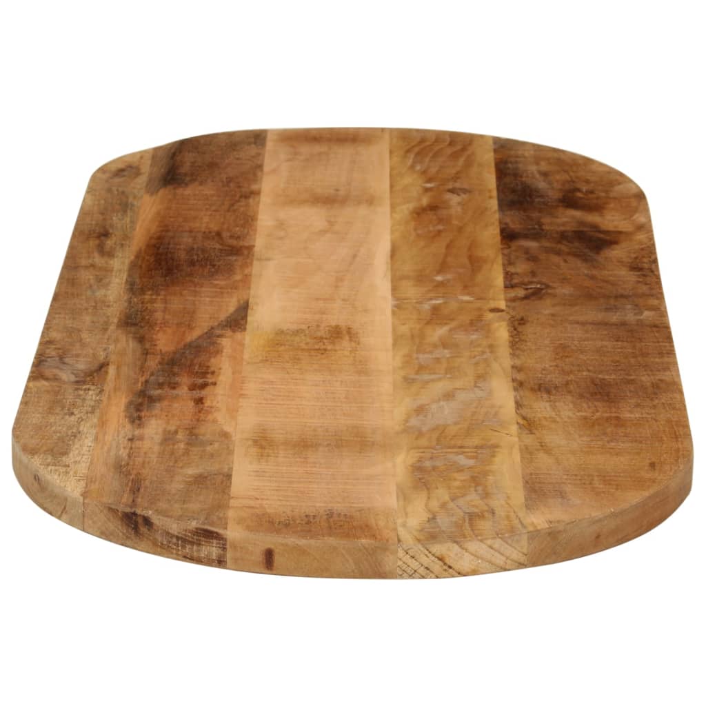 Table top 90x40x2.5 cm oval solid raw mango wood