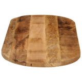 Table top 90x40x2.5 cm oval solid raw mango wood