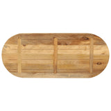 Table top 90x40x2.5 cm oval solid raw mango wood