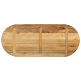 Table top 100x50x2.5cm oval solid raw mango wood