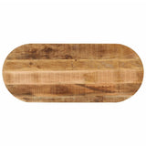 Table top 120x50x2.5cm oval solid raw mango wood