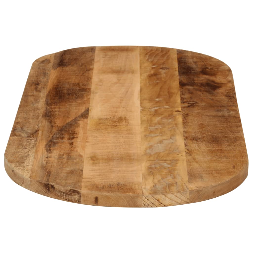 Table top 140x50x2.5cm oval solid raw mango wood