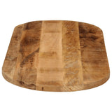 Table top 140x50x2.5cm oval solid raw mango wood