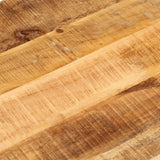 Table top 140x50x2.5cm oval solid raw mango wood