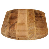 Table top 80x40x3.8 cm oval solid raw mango wood