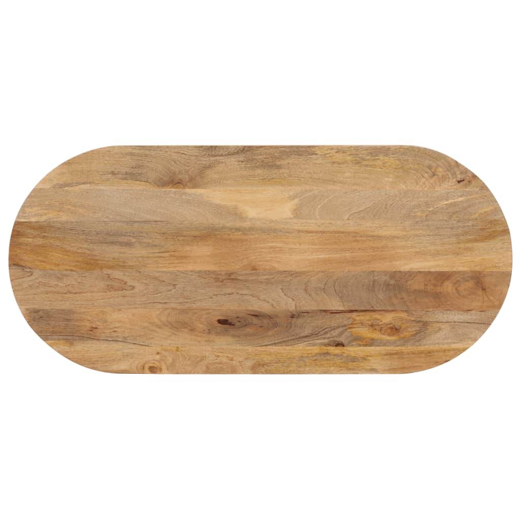 Table top 100x40x2.5 cm oval solid mango wood