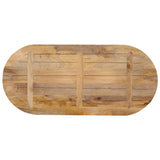 Table top 100x40x2.5 cm oval solid mango wood