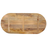 Table top 110x40x2.5 cm oval solid mango wood